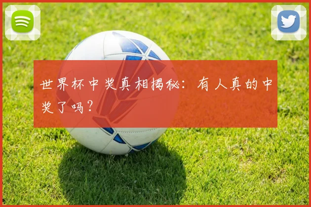 世界杯中奖真相揭秘：有人真的中奖了吗？